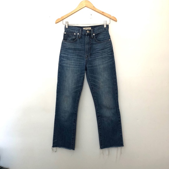 Madewell Women's Straight Leg Jeans - Dark Blue - Picture 1 of 4